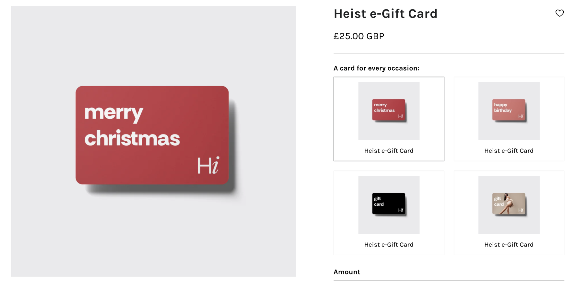 Heist Gift Card